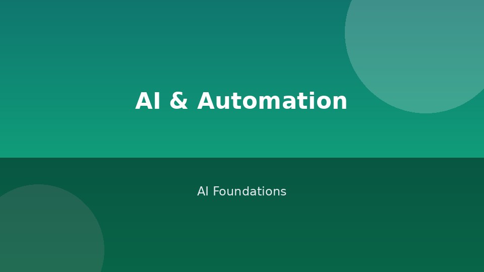 AI Foundations cover