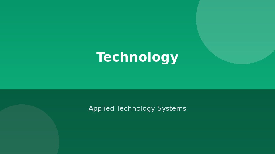 Applied Technology Systems cover