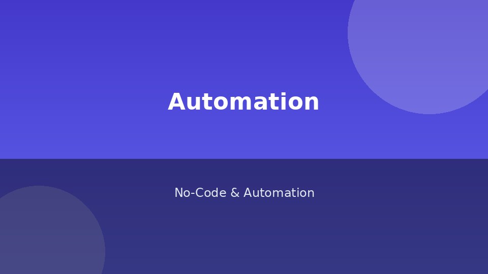 No-Code & Automation cover