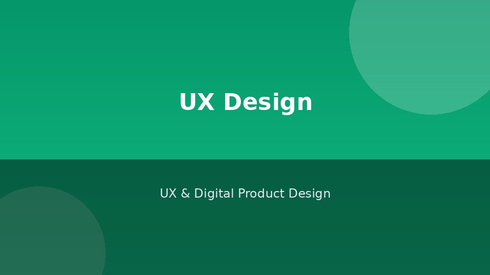 UX & Digital Product Design cover