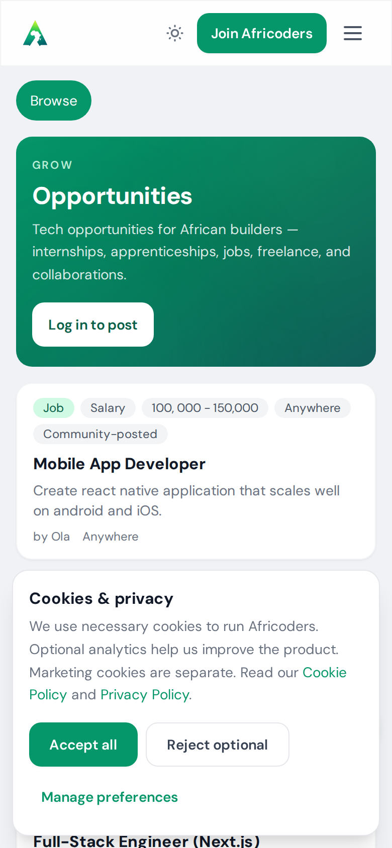 Opportunities on mobile